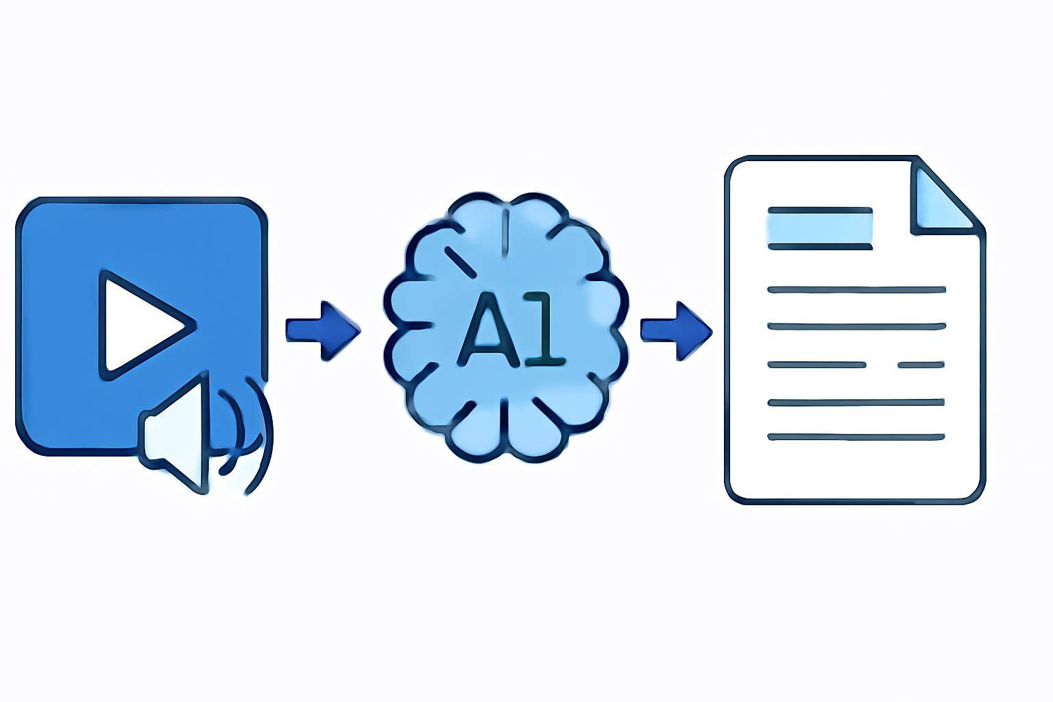 How to Extract Spoken Text from a Video Without Typing — step-by-step AI transcription process visualization