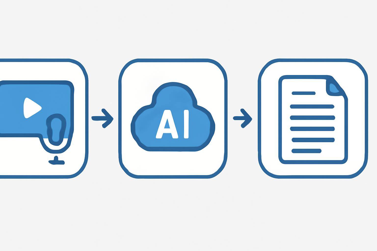 How Students Can Turn Lecture Recordings into Study Notes with AI — step-by-step AI transcription process visualization