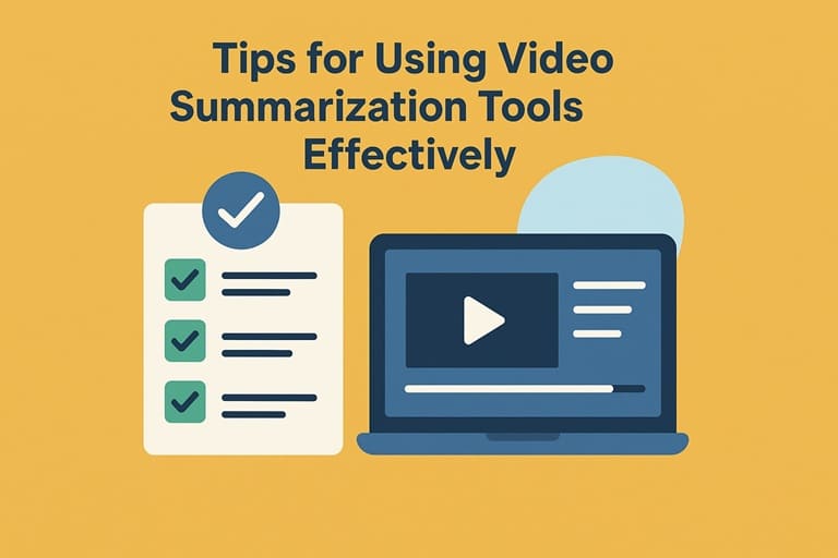 Tips for effectively using video summarization tools – checklist and screen