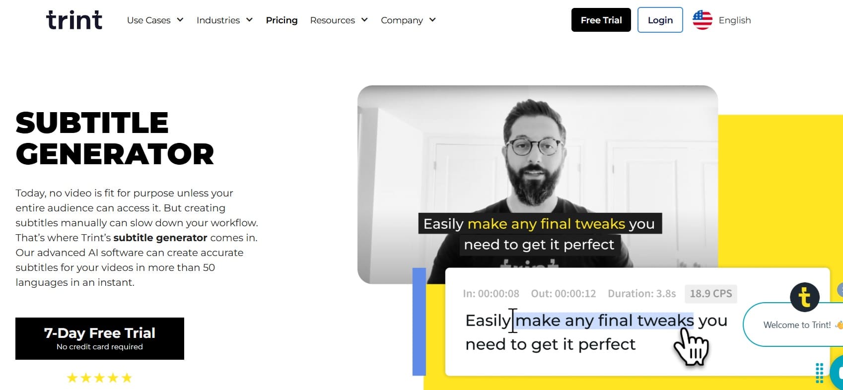 Trint AI for transcribing video and audio content