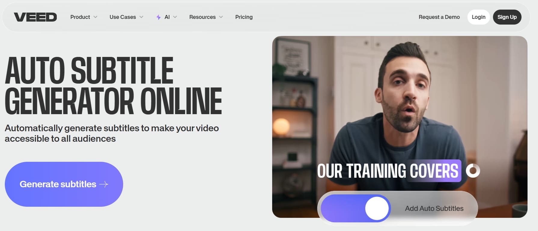 Veed.io all-in-one video editing and subtitle tool